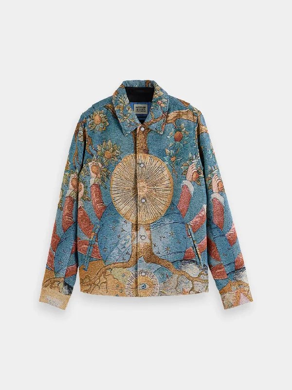 Printed coach jacket