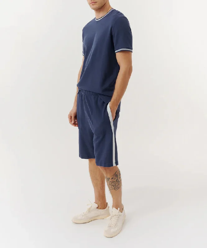 Cotton Pique Pull-On Shorts - True Navy