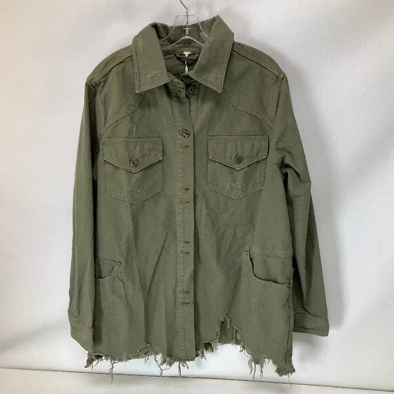 Jacket Utility By Free People In Green, Size: L