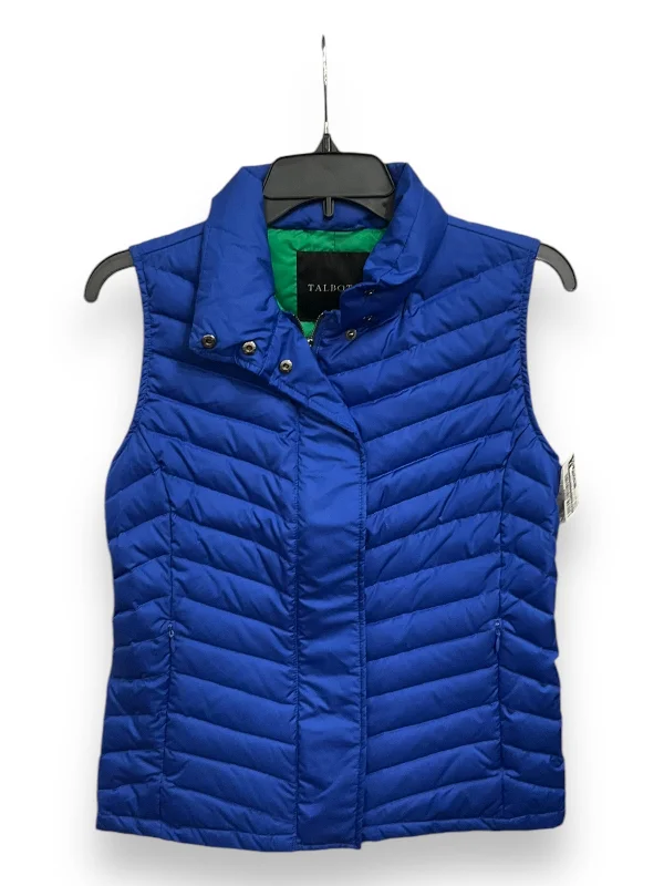 Vest Puffer & Quilted By Talbots In Blue, Size: Xs