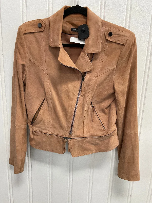 Jacket Leather By White House Black Market In Bronze, Size: S