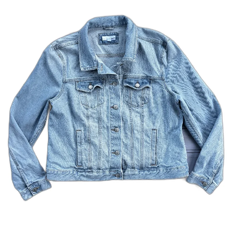 Jacket Denim By Loft In Blue Denim, Size: Xl