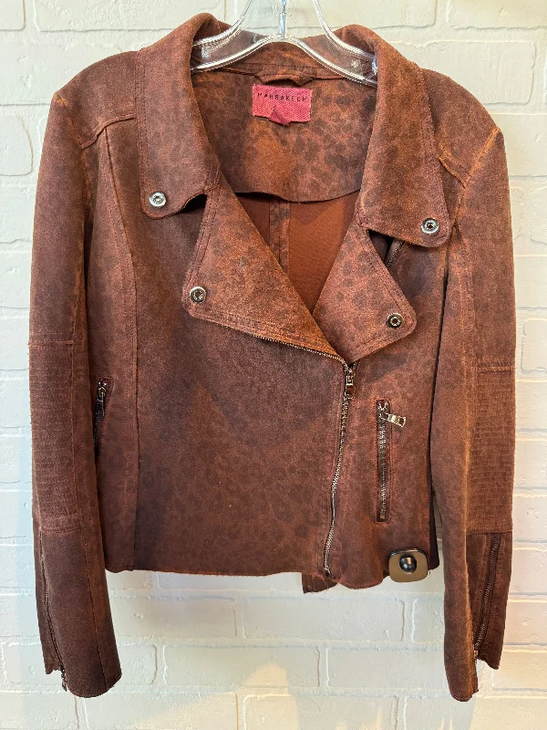 Jacket Moto By Marrakech In Brown, Size: S