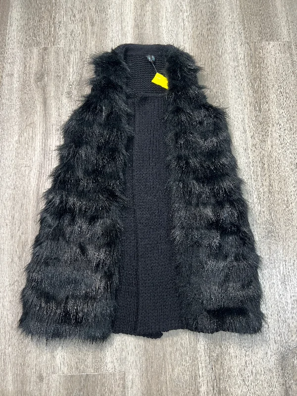 Vest Faux Fur & Sherpa By Guess In Black, Size: S