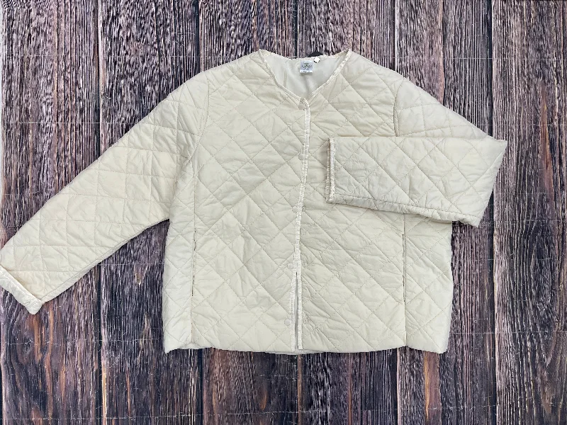 Jacket Puffer & Quilted By Clothes Mentor In White, Size: L