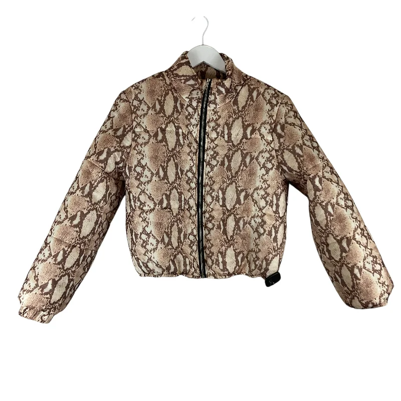 Jacket Puffer & Quilted By Clothes Mentor In Snakeskin Print, Size: M