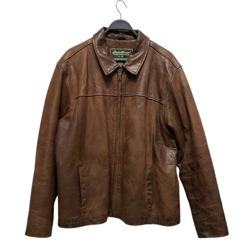 EDDIE BAUER/Leather Jkt/XL/Leather/BRW/