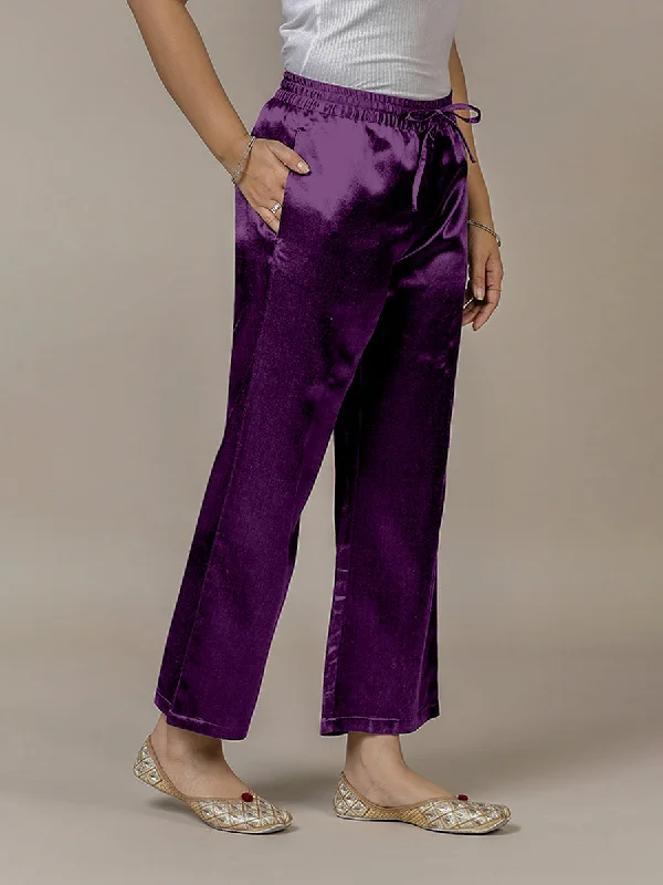 Swara x Tyohaar | Moonlight Purple Mashru Silk Pants