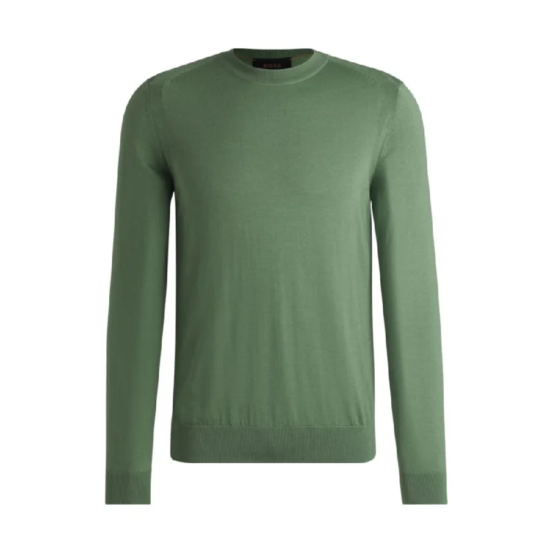 Regular-fit sweater in wool, silk and cashmere