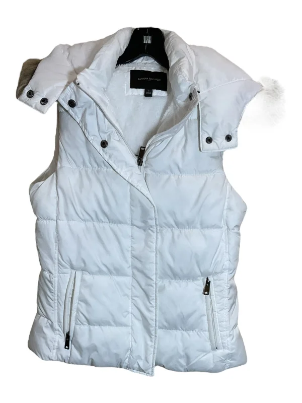 Vest Puffer & Quilted By Banana Republic In White, Size: S