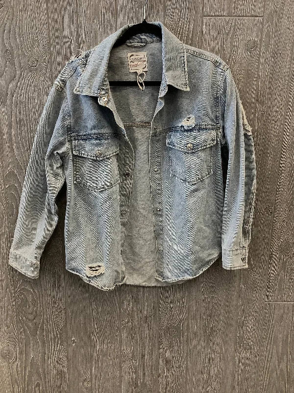 Jacket Denim By Clothes Mentor In Blue, Size: M