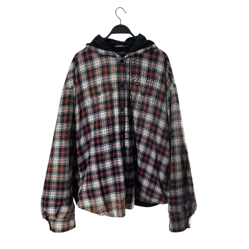 BALENCIAGA/Jacket/M/Cotton/RED/Plaid/FLANNEL CHECK