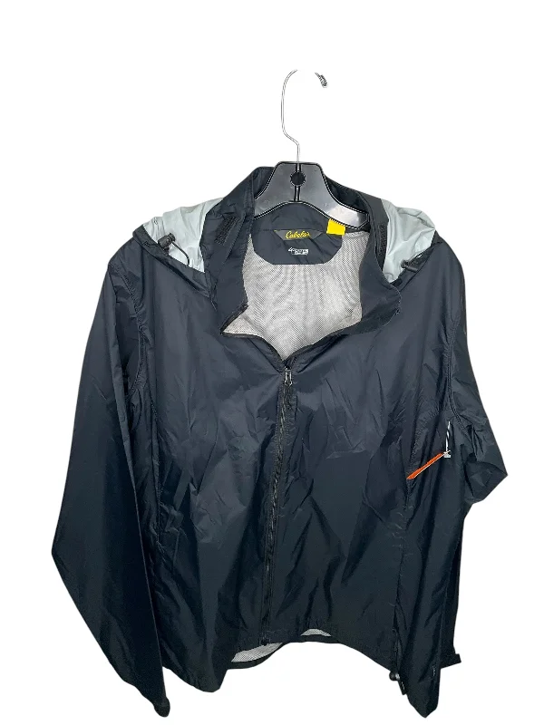 Jacket Windbreaker By Cabelas In Black, Size: 2x