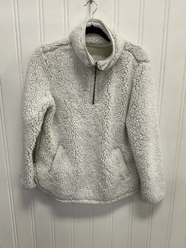 Jacket Faux Fur & Sherpa By Clothes Mentor In White, Size: L