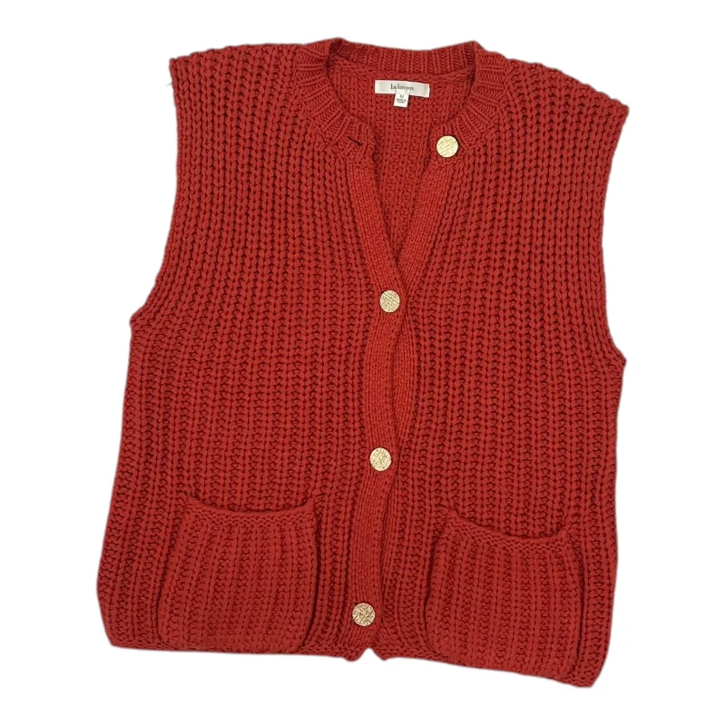 Vest Sweater By Clothes Mentor In Red, Size:M