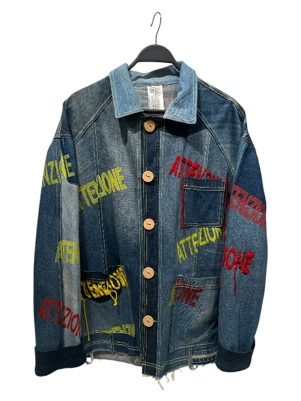 Bethany Williams/Denim Jkt/S/Denim/BLU/All Over Print/attenzione