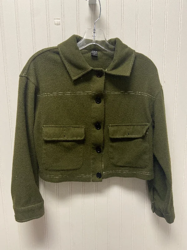 Jacket Fleece By Shein In Green, Size: S