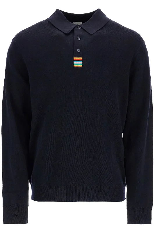 Paul Smith Men's Merino Wool Polo-Style Pullover Sweater