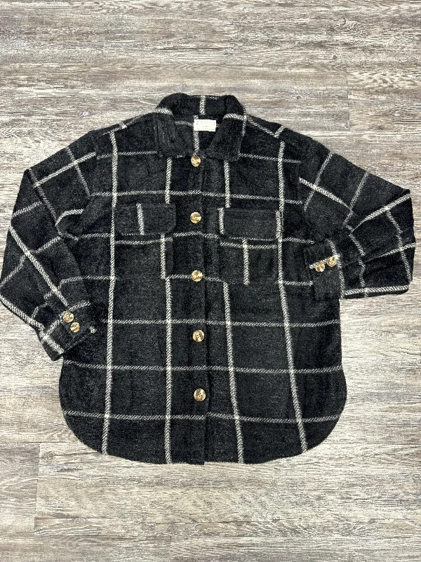 Jacket Shirt By Z Supply In Plaid Pattern, Size: L