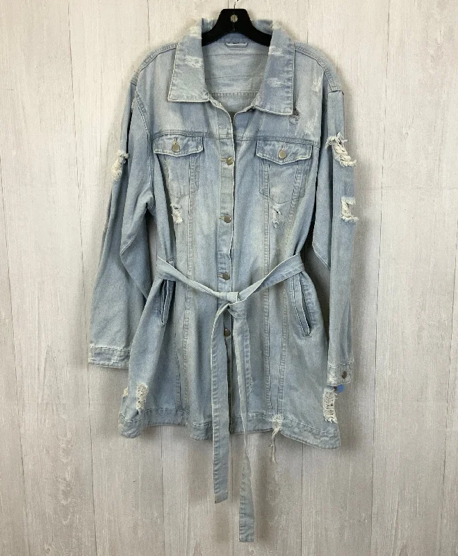 Jacket Denim By Clothes Mentor In Blue Denim, Size: 3x