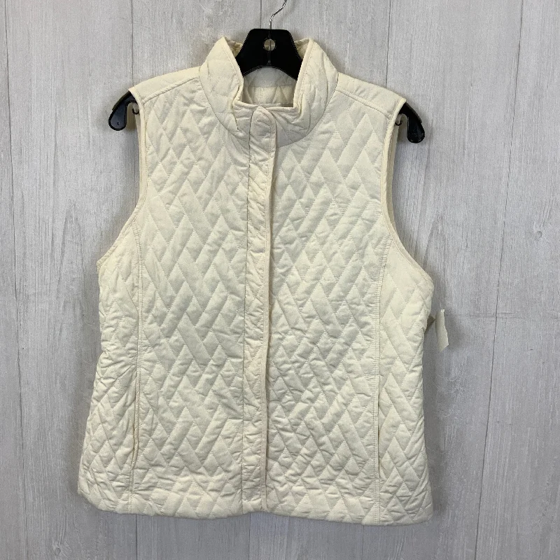 Vest Puffer & Quilted By Croft And Barrow In Cream, Size: M