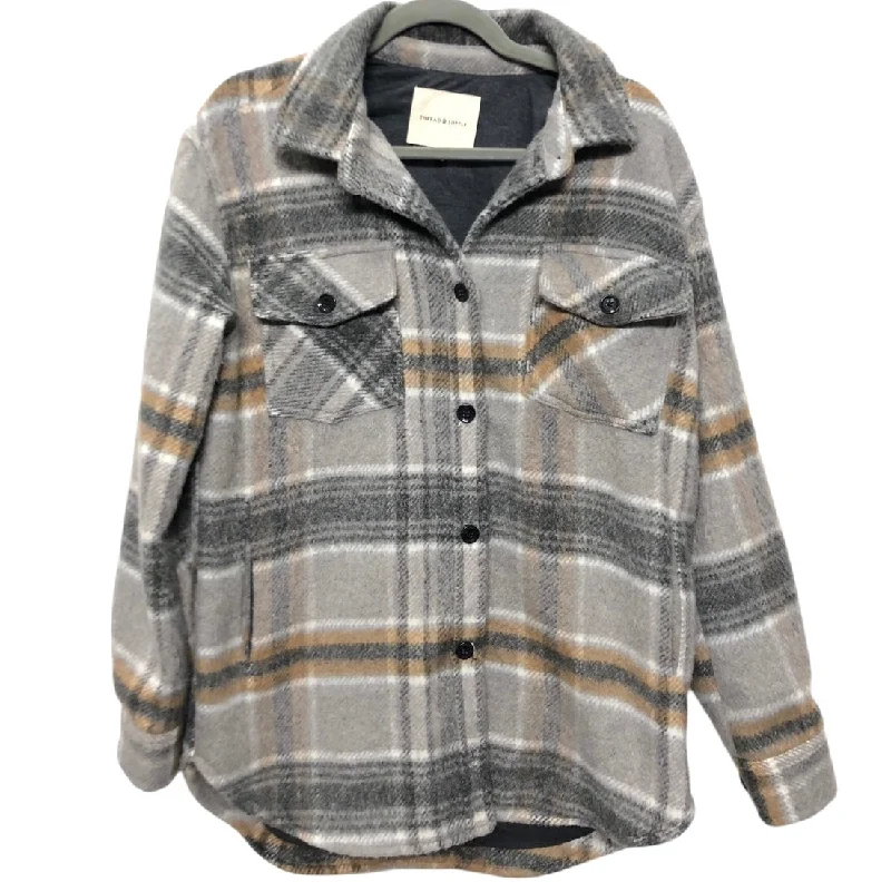 Jacket Shirt By Thread And Supply In Grey, Size:S